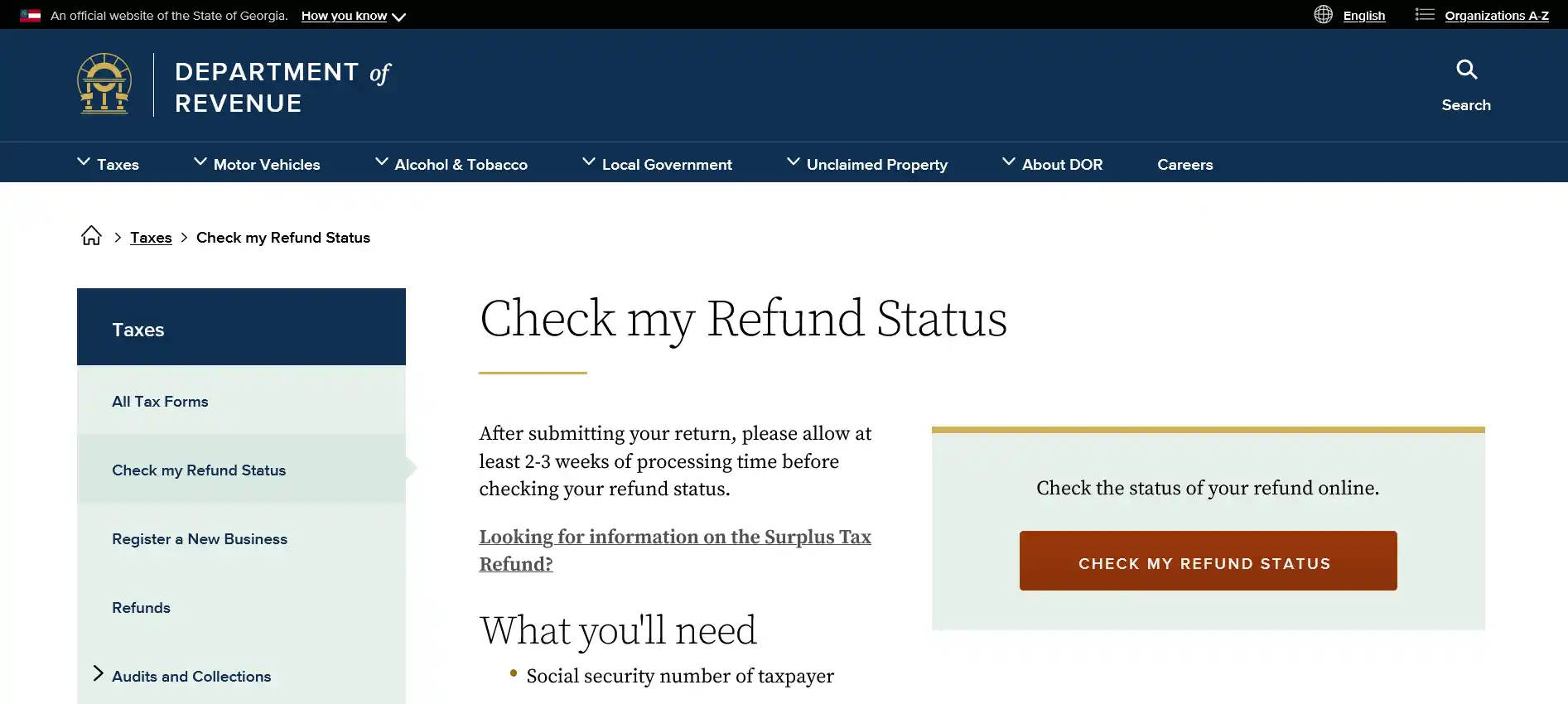 Check Your State Tax Refund Status Online GADOR Refund Guide